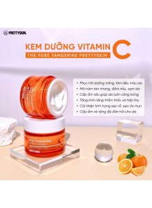 Kem Dưỡng Phục Hồi Trắng Da Pretty Skin The Pure Jeju Tangerine Vita C Cream 