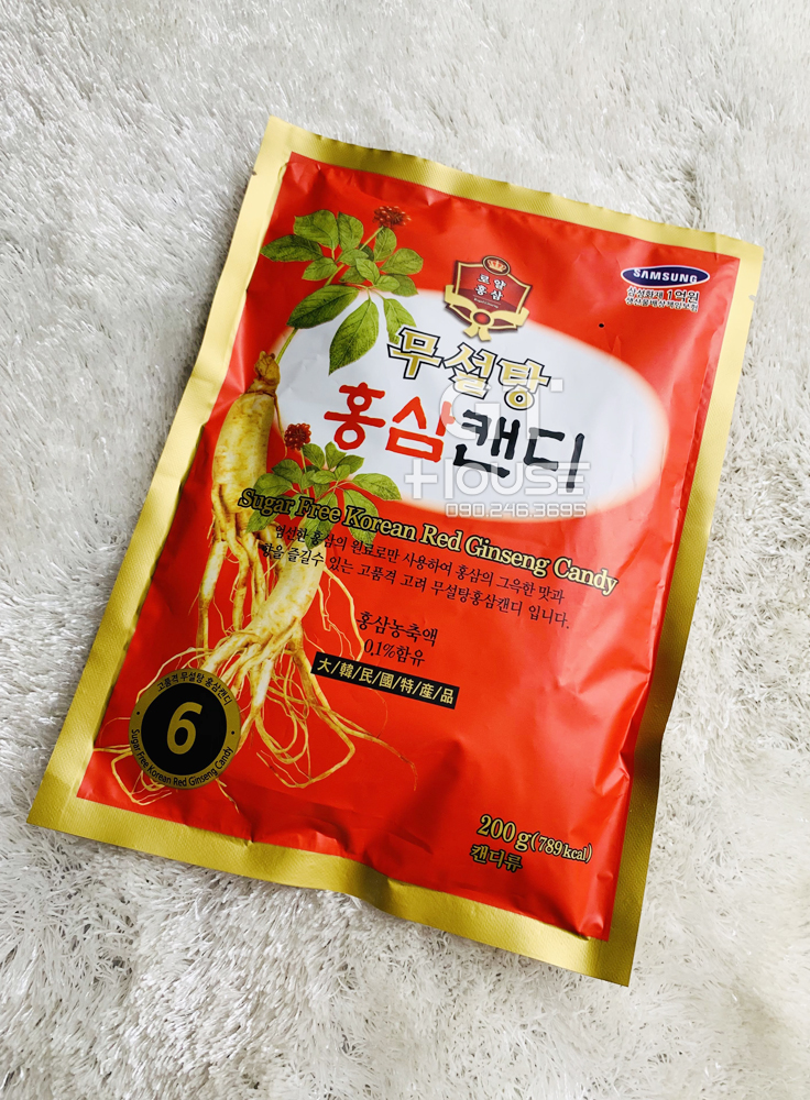Kẹo Hồng Sâm Không Đường - Suger Free Korean Red Ginseng Candy